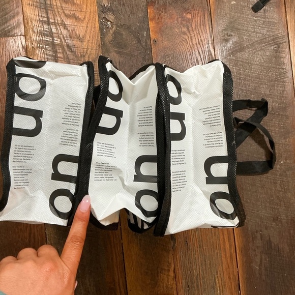 Lululemon Holiday Special Edition Black Reusable Tote Bag – Logo Everyday Carry - Picture 5 of 6